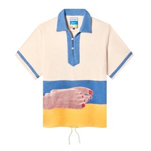 TOMBOLO 🦶 WESSELMANN cabana pop over shirt Sz M